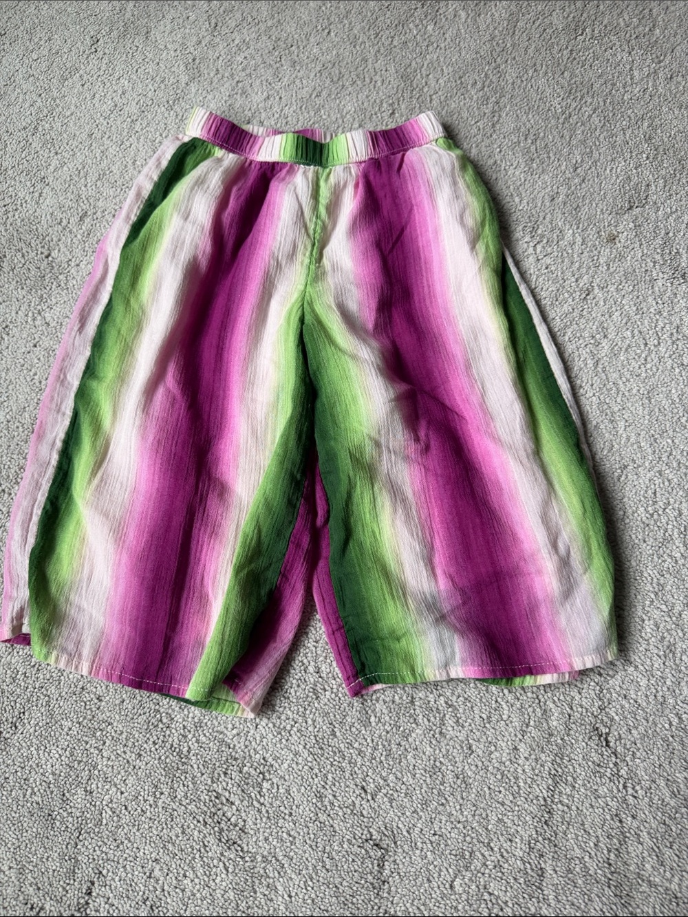 Janie and Jack Pink, Green & White Striped Kids Pants